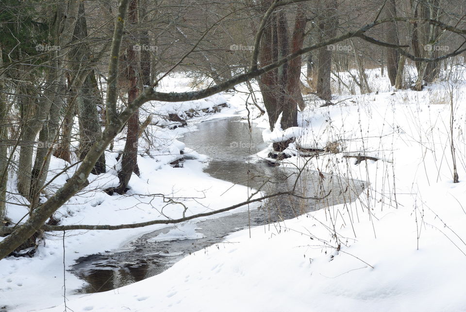 the snow melts in the spring