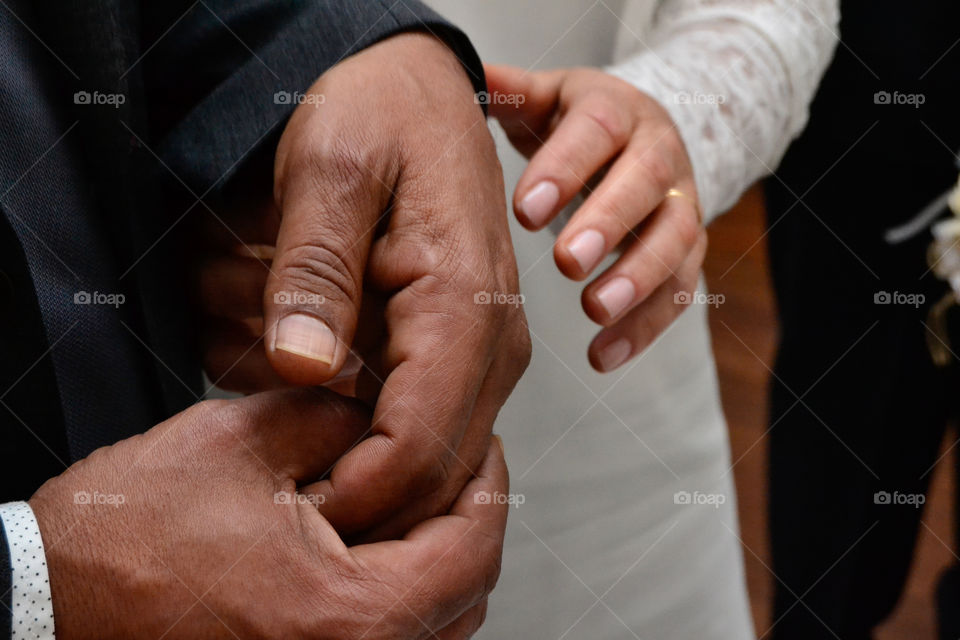holding hands wedding