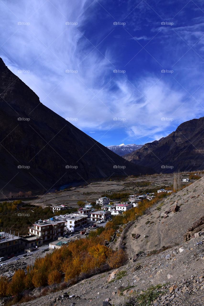 Mountain town of Kaza