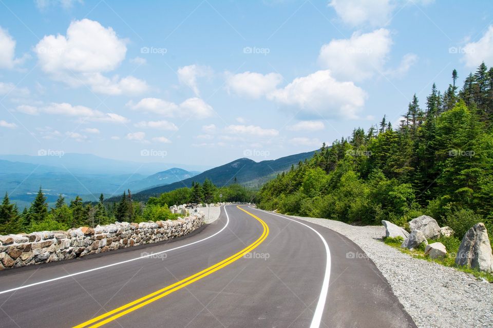 Winding mountain road