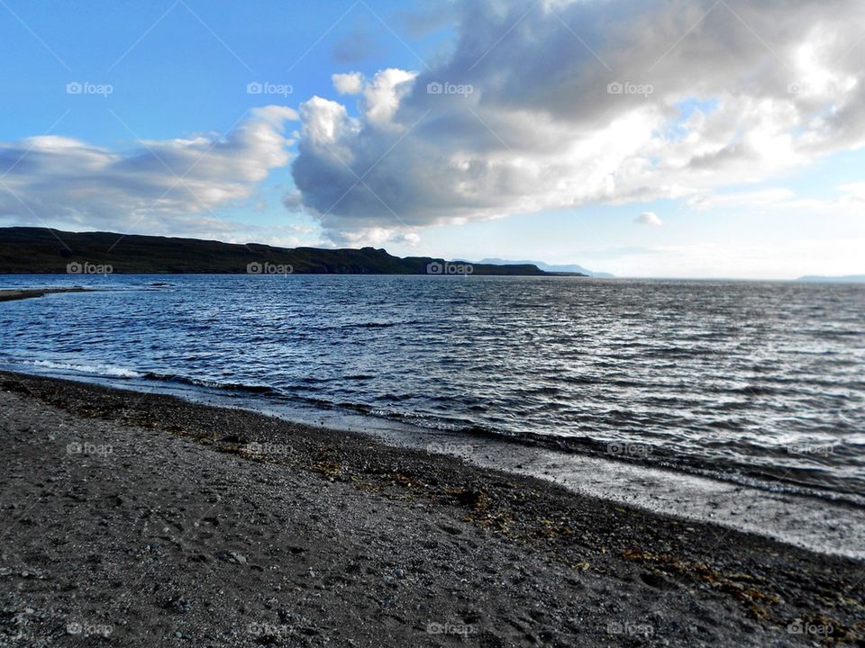 Cloudy sky above the isle