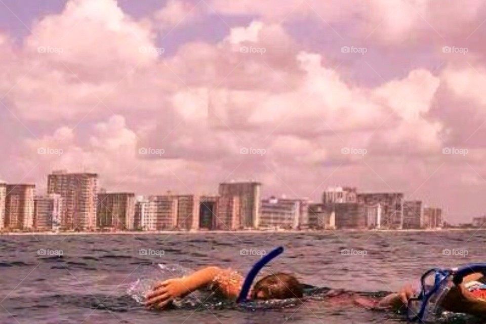 Snorkeling off boat