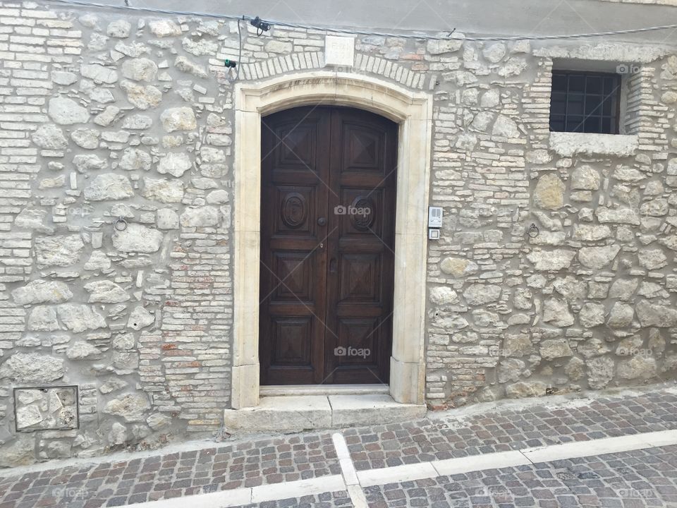 Old world wooden door