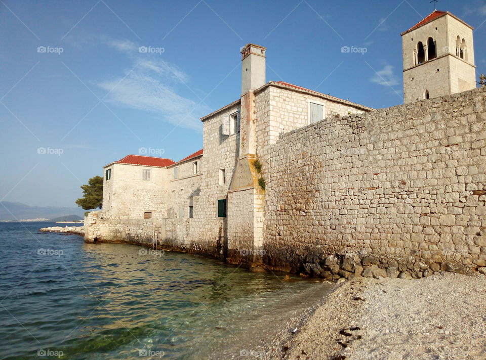 Arbanija island of Ciovo. Croatia