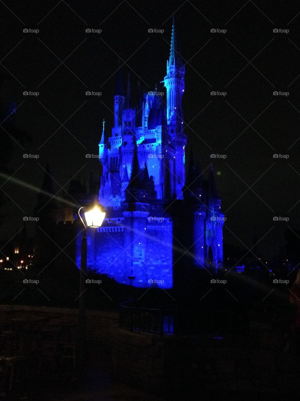 Cinderella's castle at night at Disney World, Orlando Florida || aesthetic, dark, beautiful 