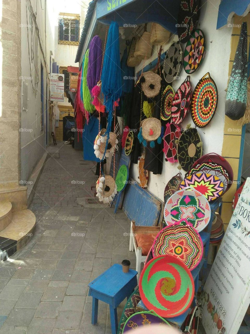 Beautiful Moroccan shop in street.