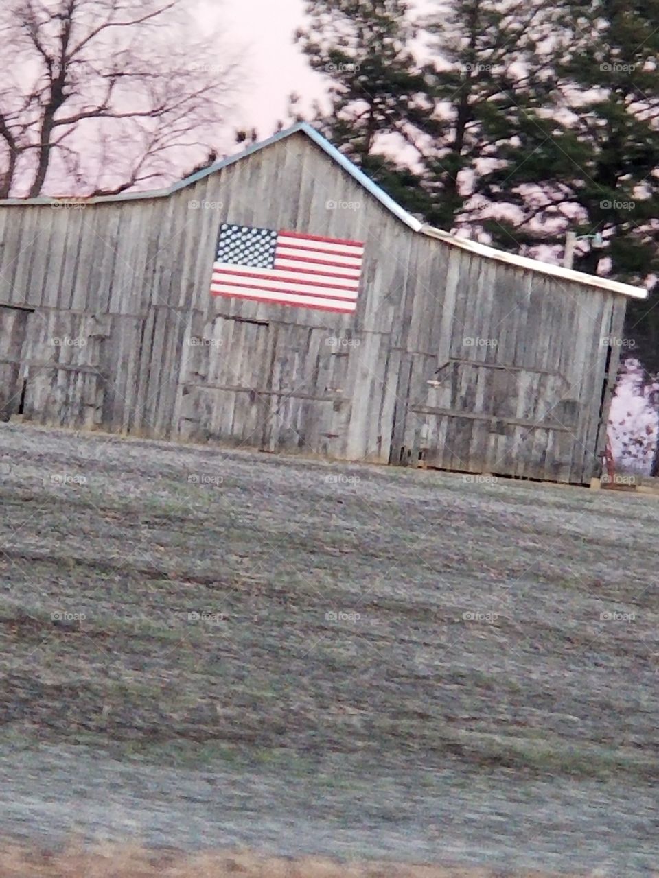 Old barn and Old Glory