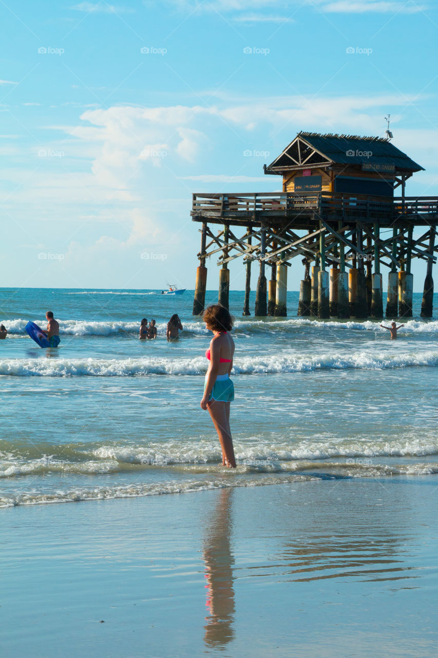 Looking out over the ocean