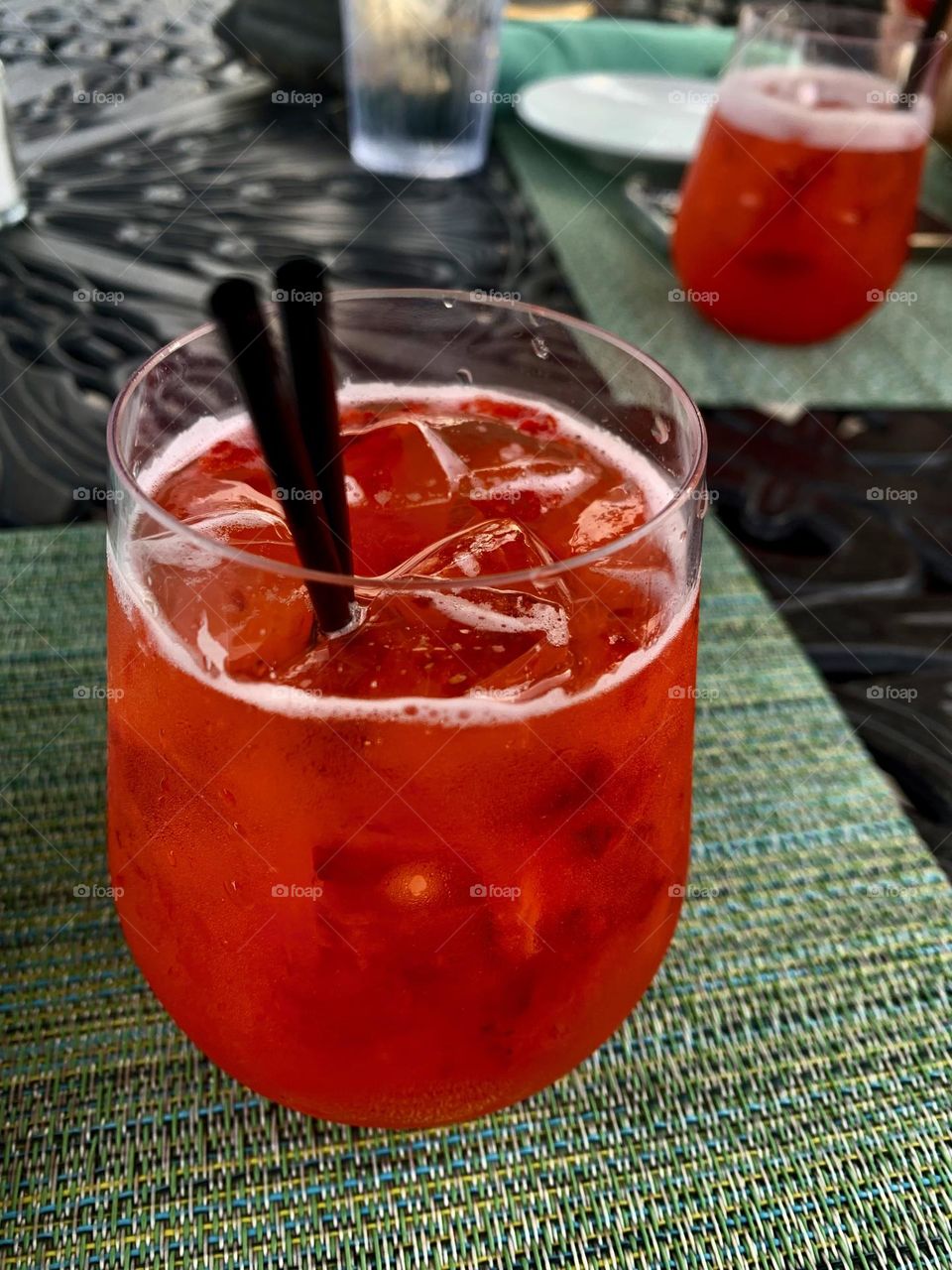 Cocktail with strawberry and martini 🍓