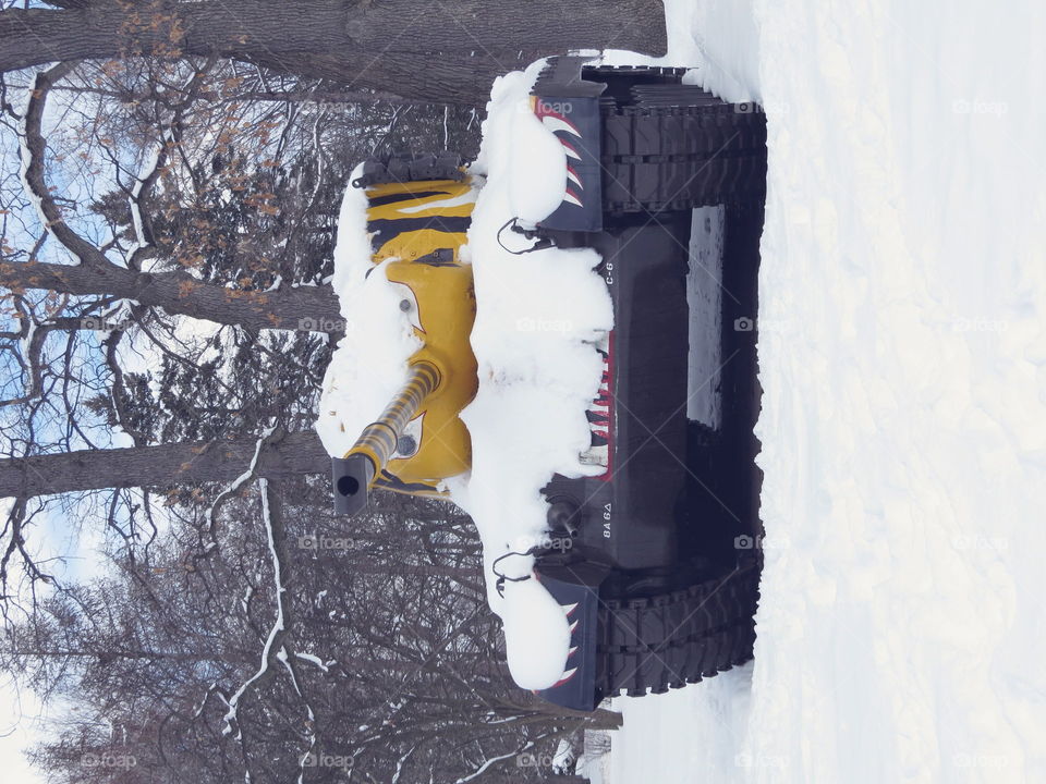 Tank in snow