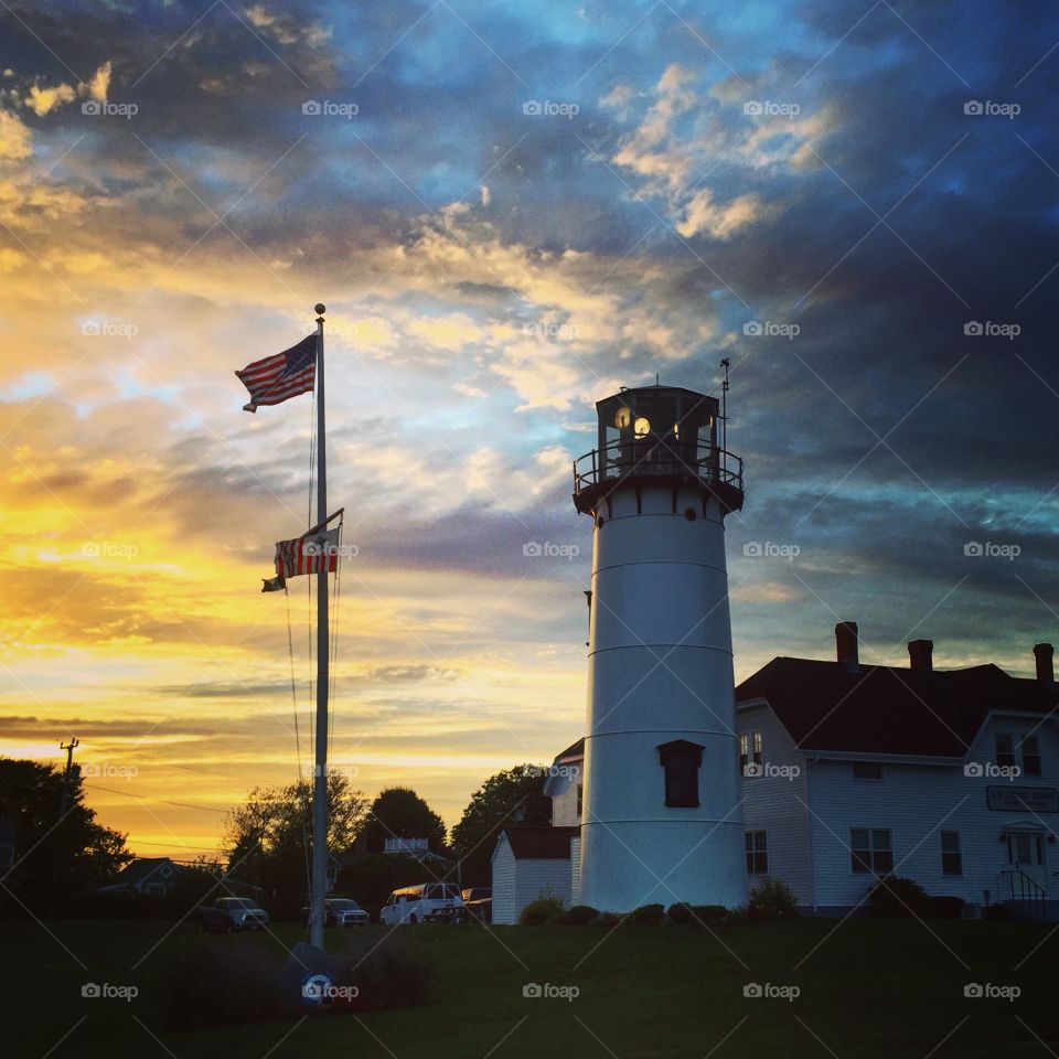 Lighthouse at Sunset