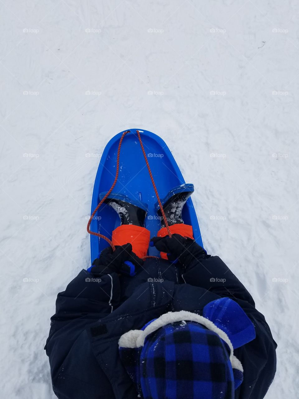 Young Child in Sled