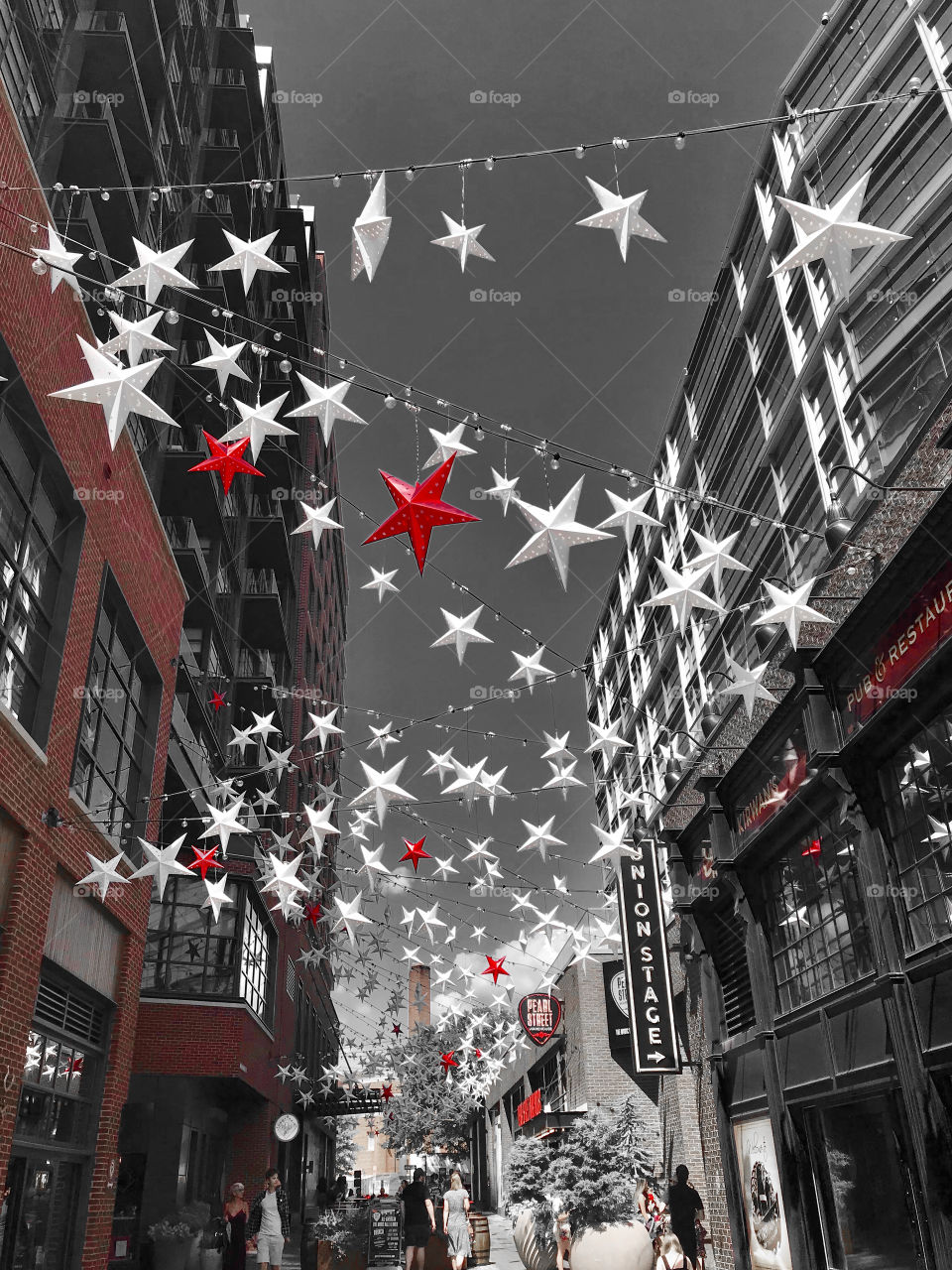 Street filled with stars