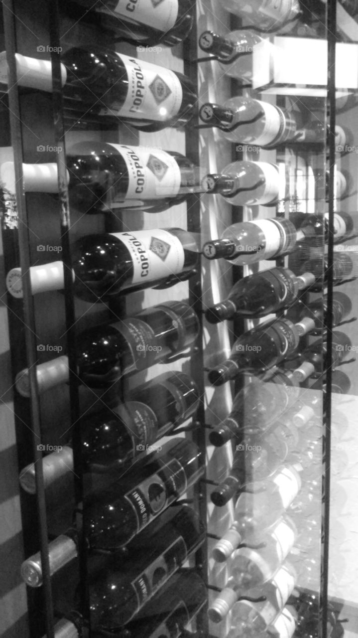 Wine Rack in B/W