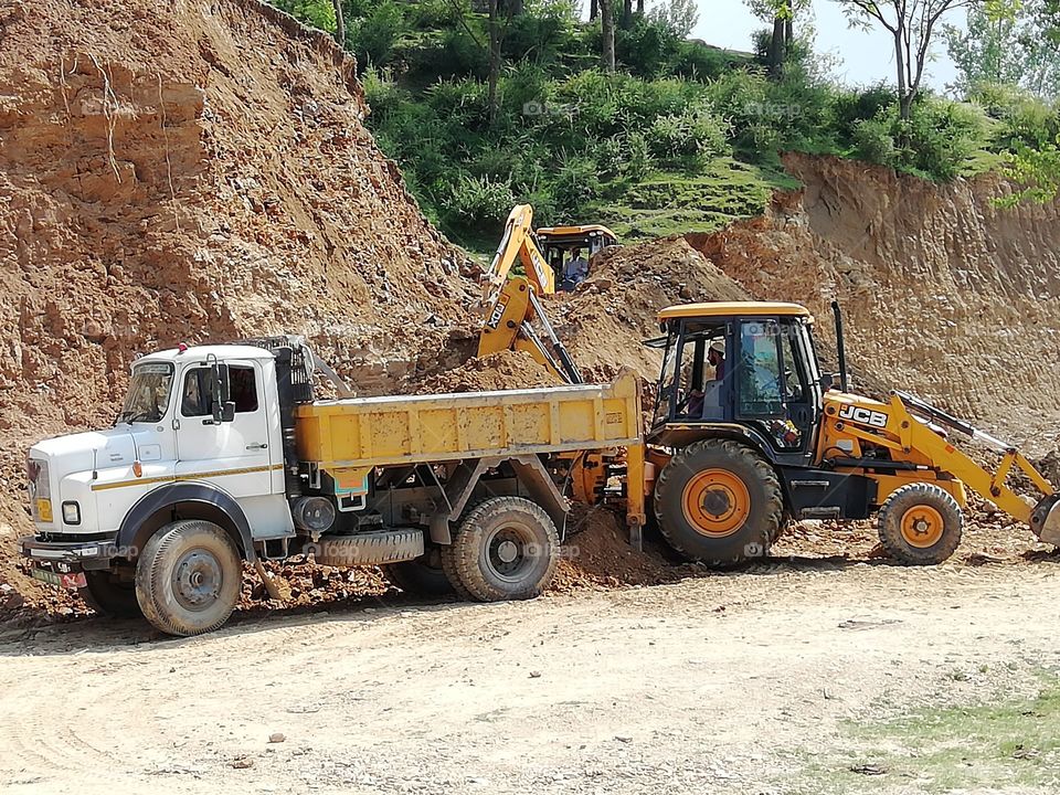 Indian JCB bulldozer