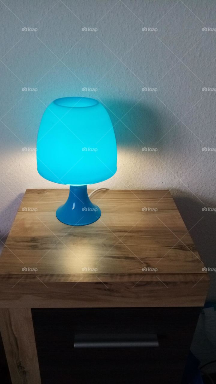 Blaue Lampe