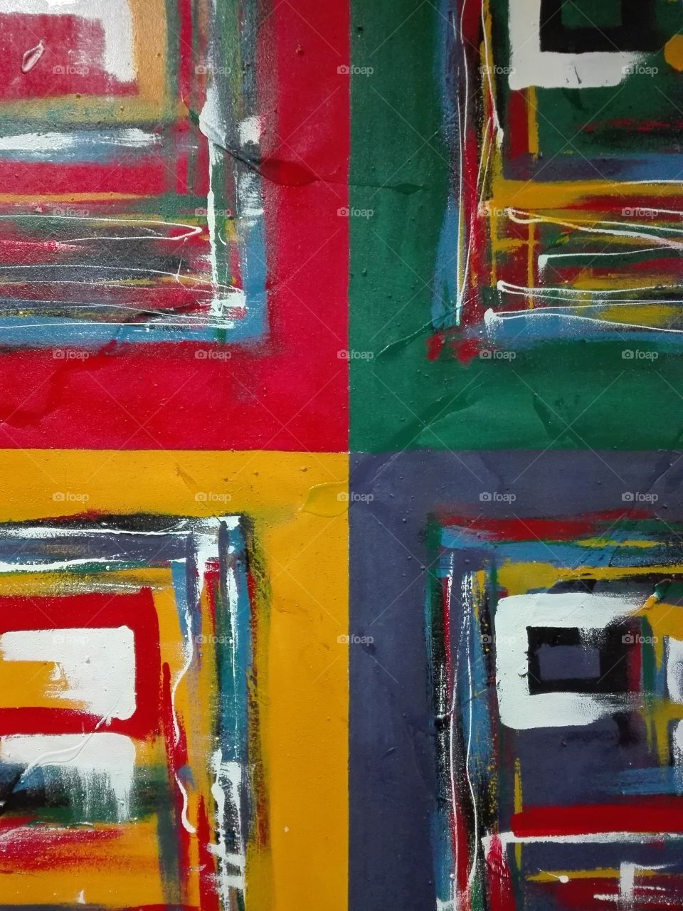 Abstract colors on canvas
