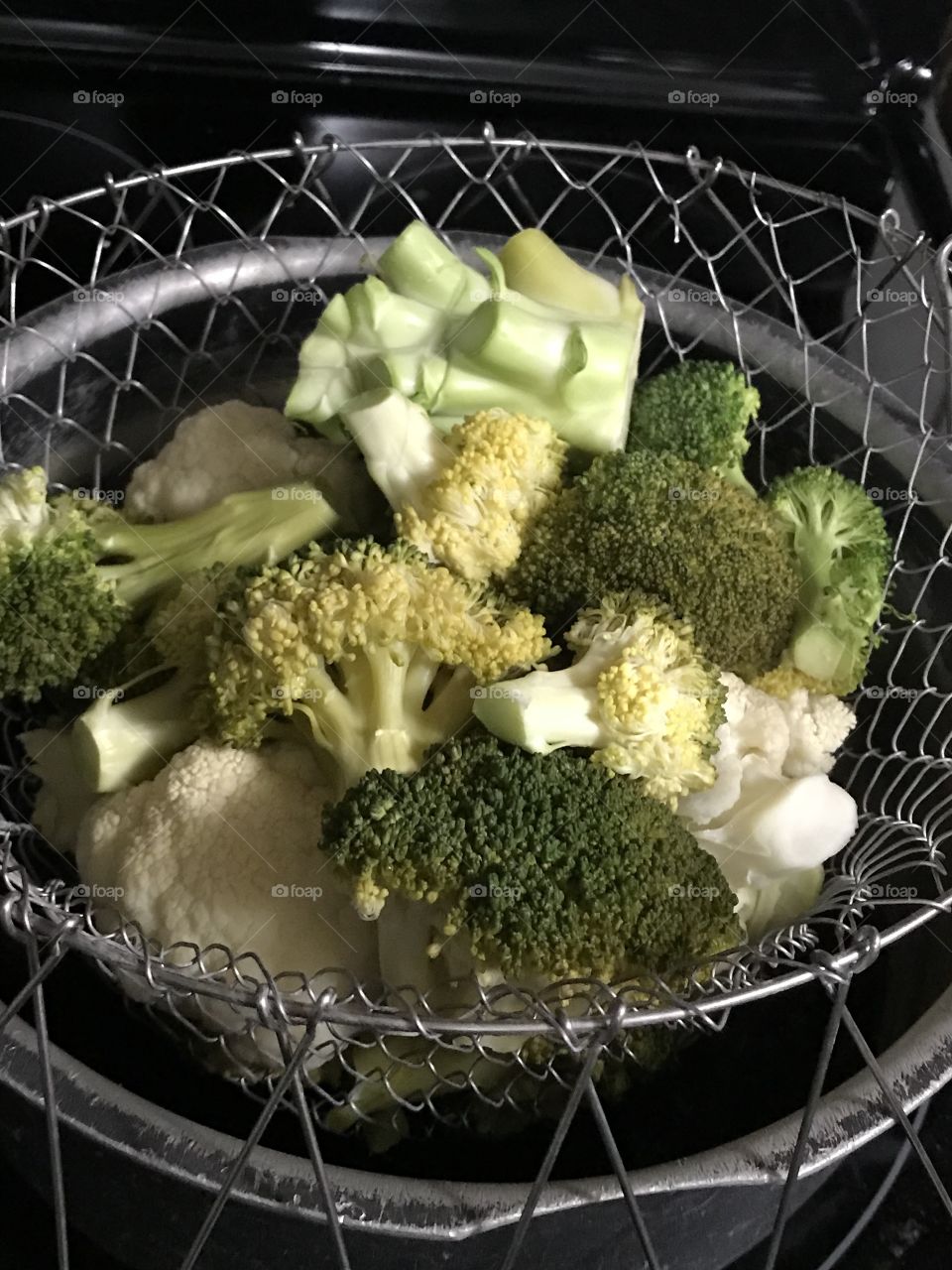 Broccoli and cauliflower