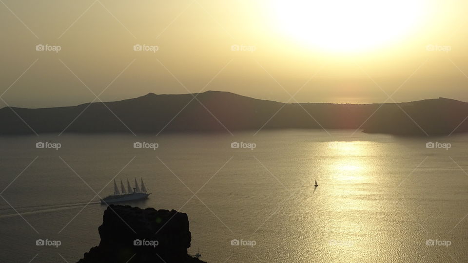 Greece Santorini Sunset. Greece Santorini Sunset Club med 2