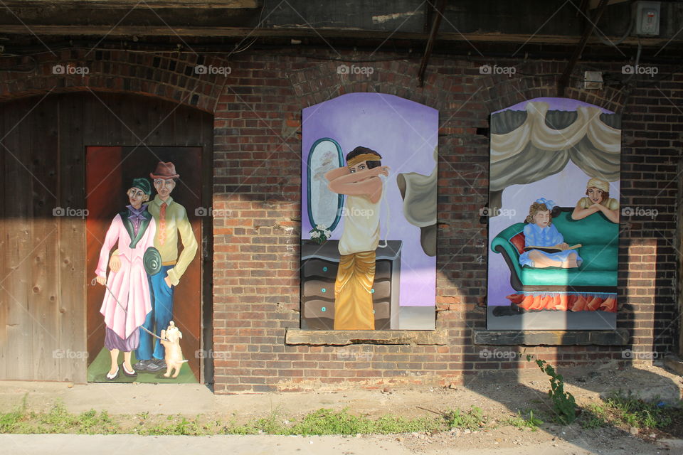 paintings on the wall