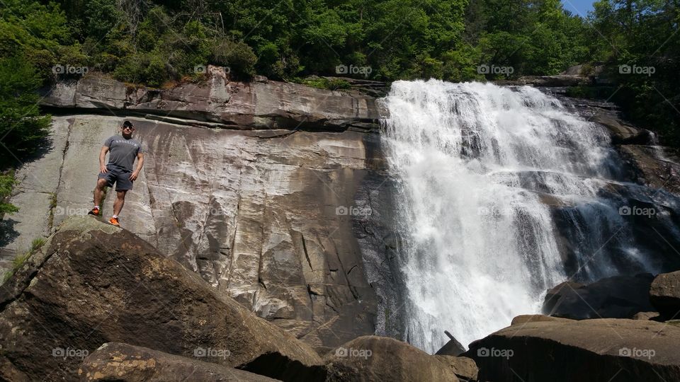 Josh the Giant and the waterfall