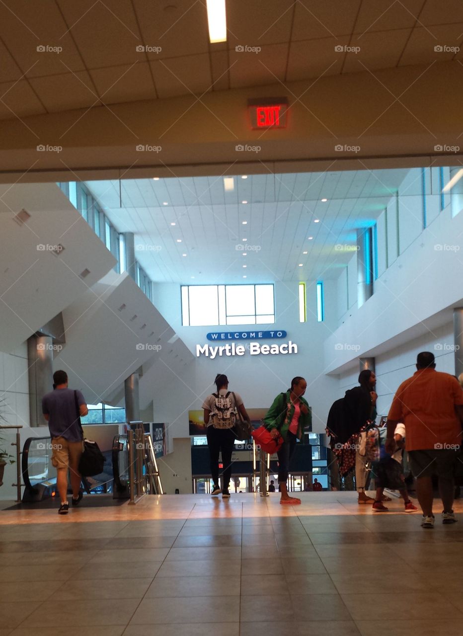 Arriving at Myrtle Beach airport