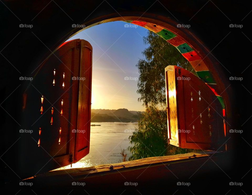 Sunset view from the window