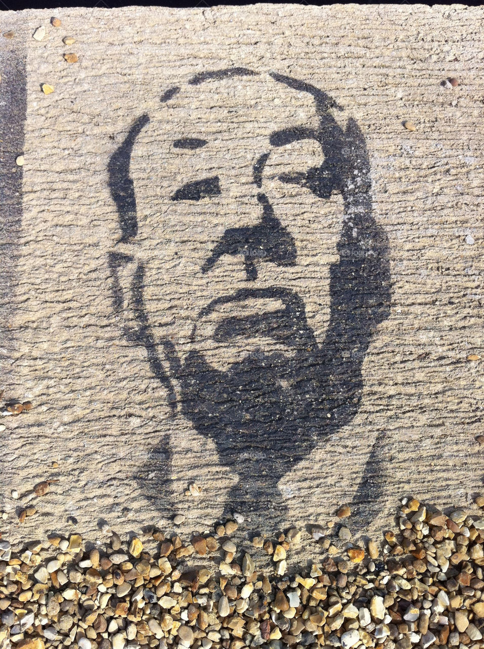 ground graffiti stone hitchcock by greghudson