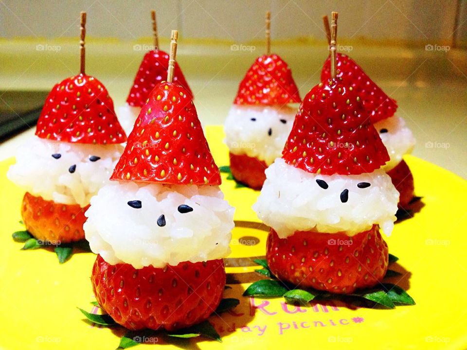 strawberry  Santa Claus made by myself.