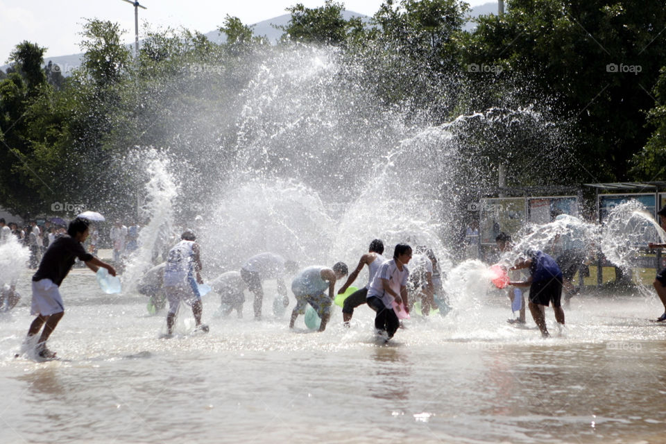 china water festival splash by mengzishiliu