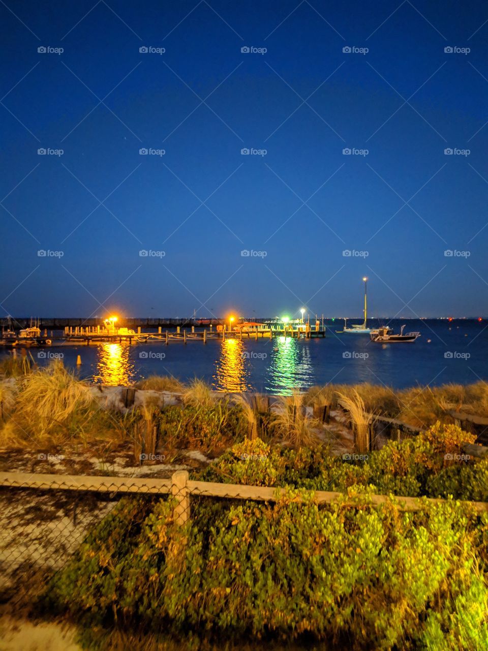 Pier at night, view from restaurant on rottnest Island