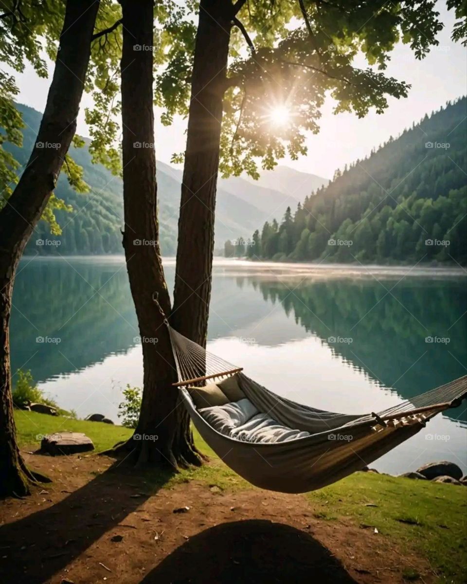 Glory be to God, the magnificent and picturesque view and the natural green trees are a view that is nothing more wonderful than it