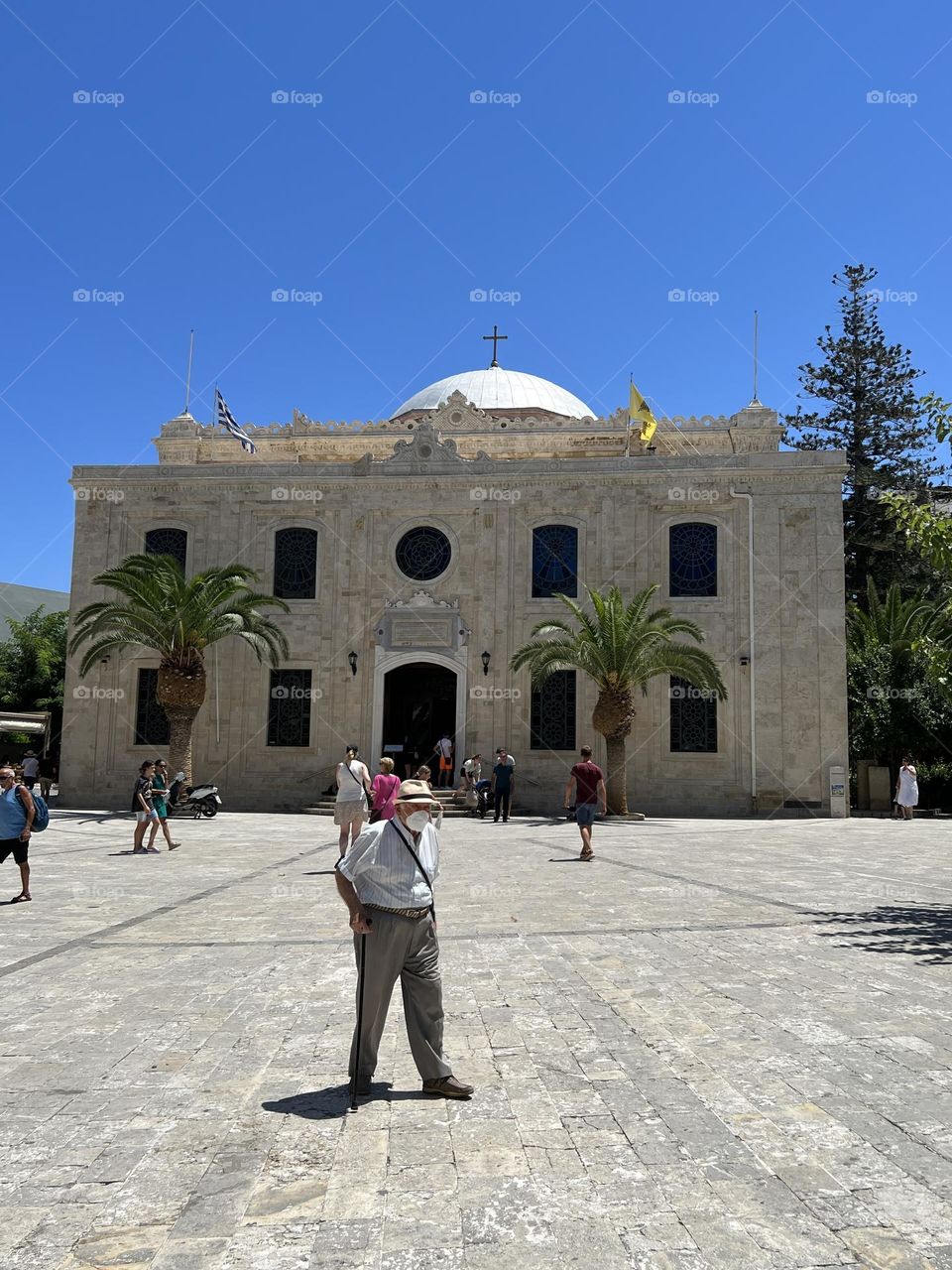 Walking in the square 