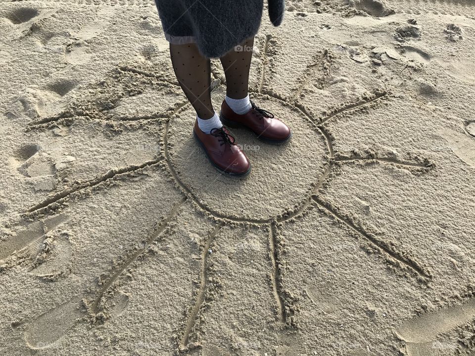 Foot, Sand, Footprint, Beach, People