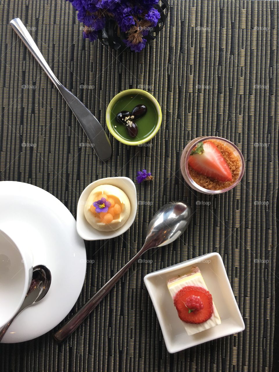 Tea time with delicious cake