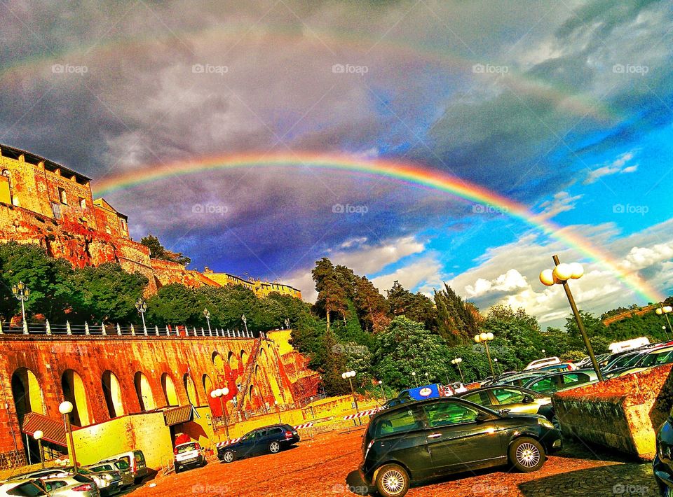 double rainbow in Orvieto