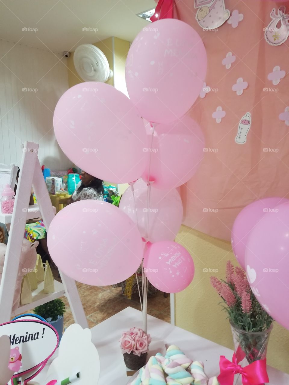 Balões cor de rosa