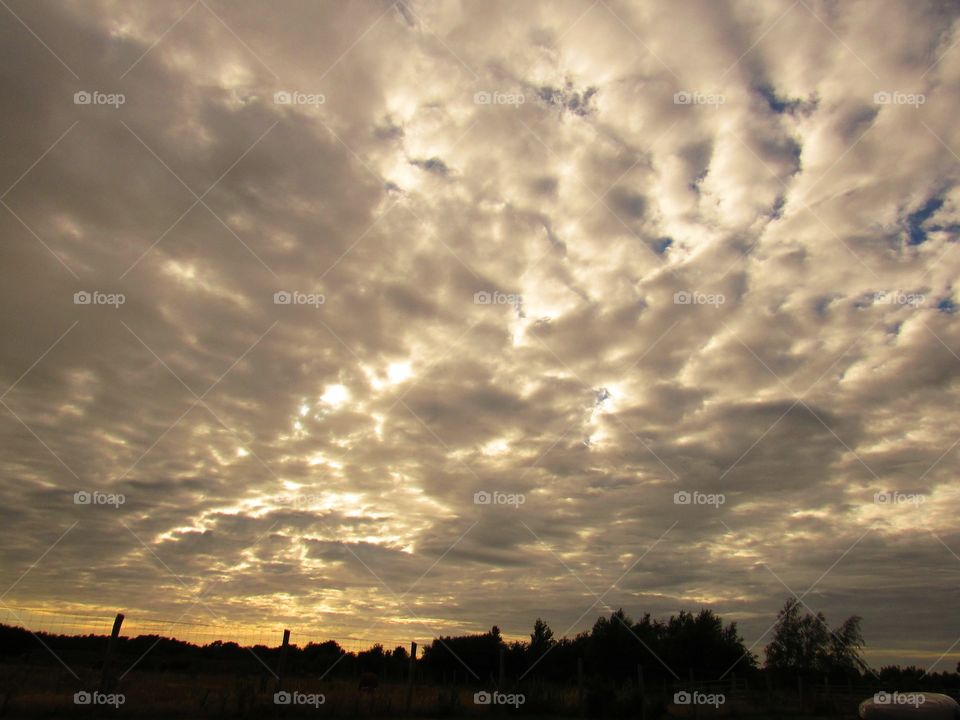 Stormy sunset