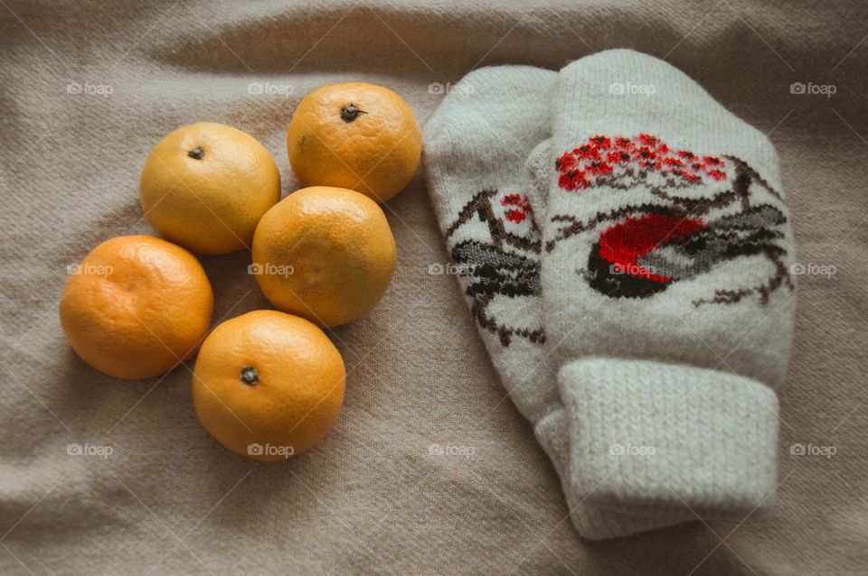 Tangerines, as a symbol of the New Year, are very fragrant and smell of childhood, a fairy tale