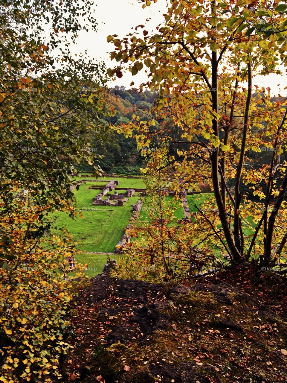 Looking down on historical site