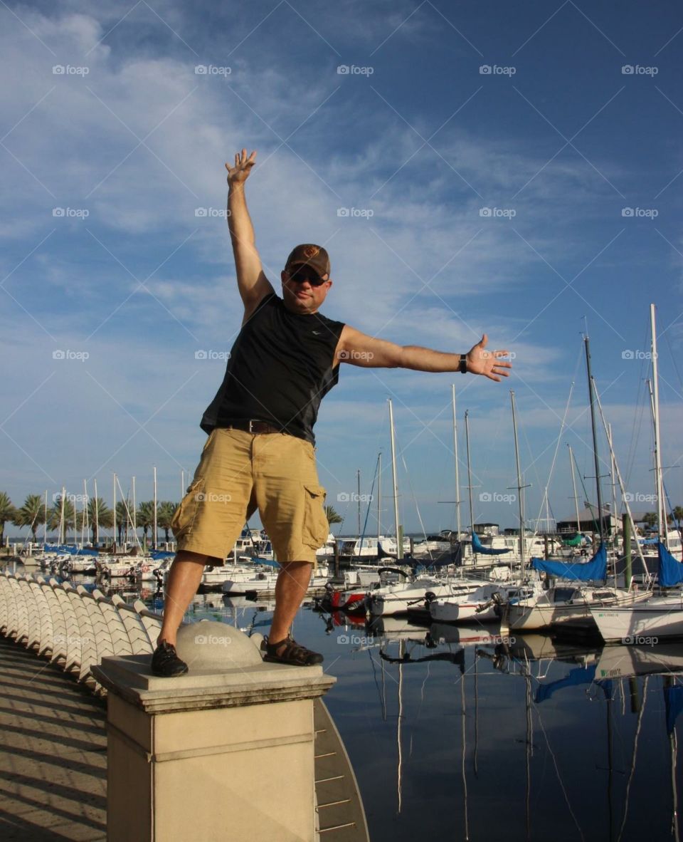 Having fun during sunrise