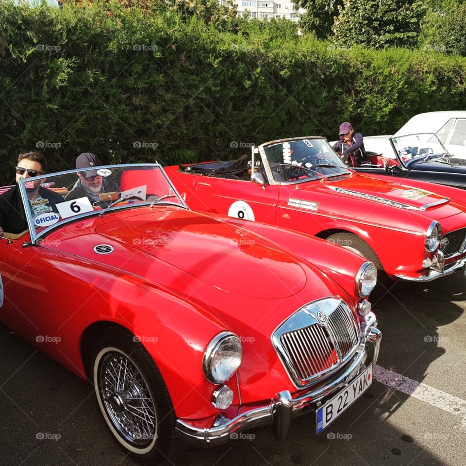 Red classic cars