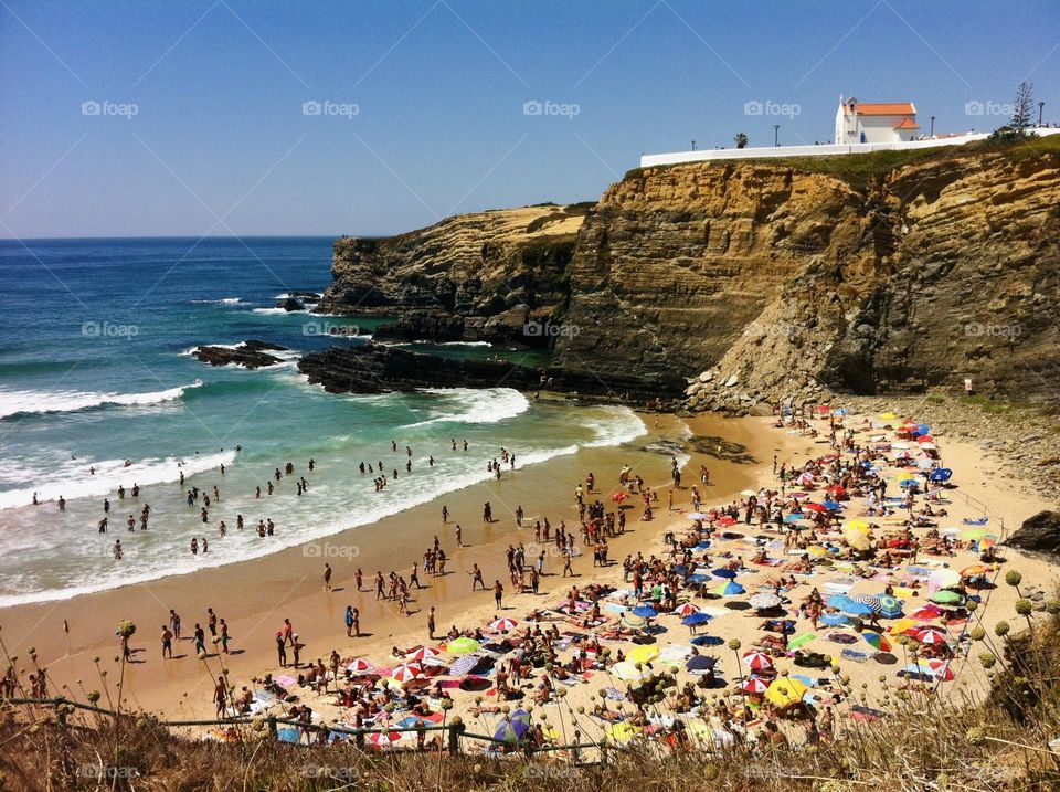 Crowded beach