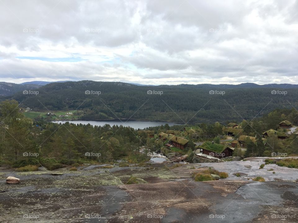 View from mountain in Eikerapen, Åseral