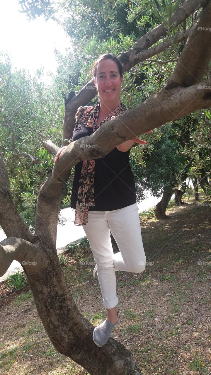 You are never too old to enjoy the simple pleasures of climbing a tree.