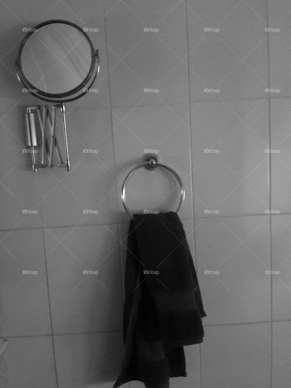 My bathroom.in black and white
