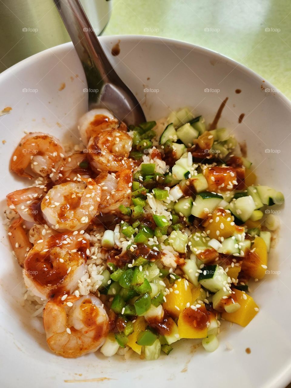 Shrimp poke bowl