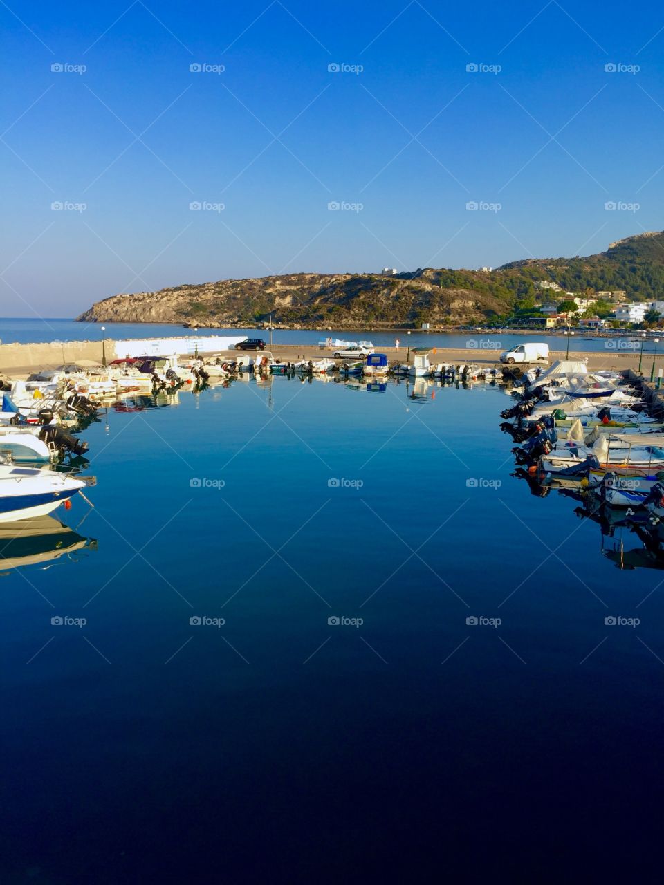 Harbour on the Rhodes coastline 