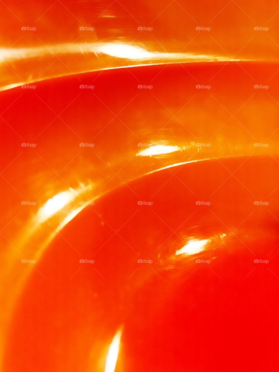 Orange plastic bowl