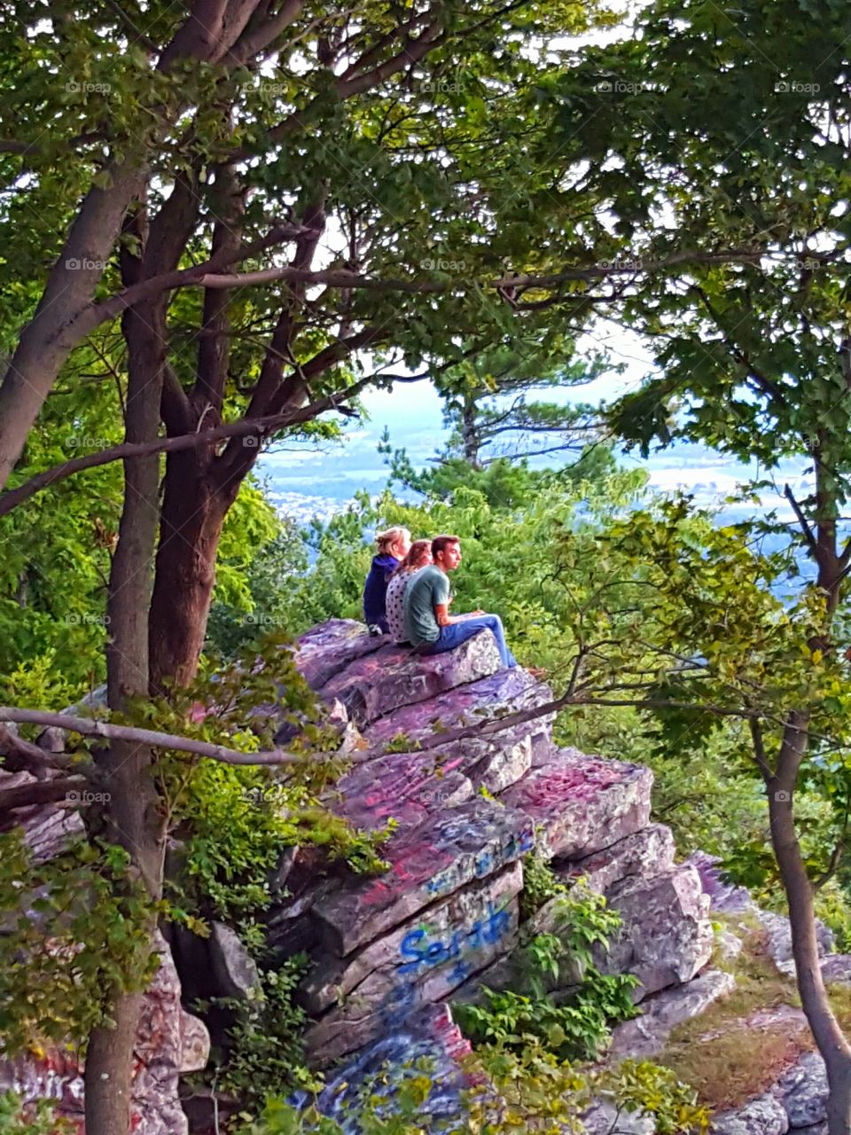 resting on high rock